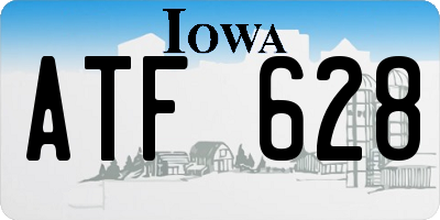 IA license plate ATF628
