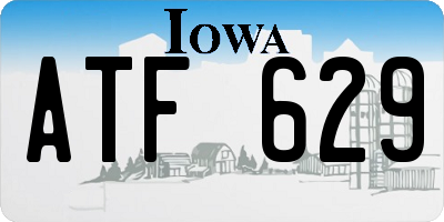 IA license plate ATF629