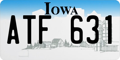 IA license plate ATF631