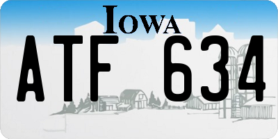 IA license plate ATF634