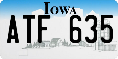 IA license plate ATF635