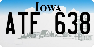 IA license plate ATF638