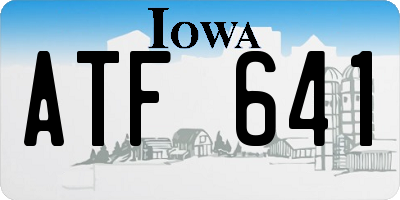 IA license plate ATF641
