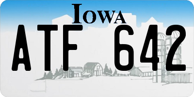 IA license plate ATF642