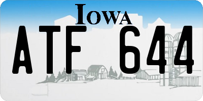 IA license plate ATF644
