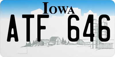 IA license plate ATF646