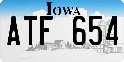 IA license plate ATF654