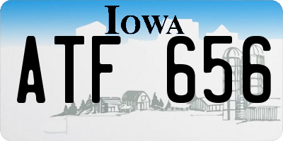 IA license plate ATF656