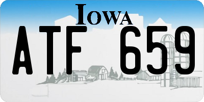 IA license plate ATF659