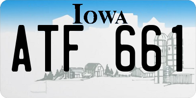IA license plate ATF661