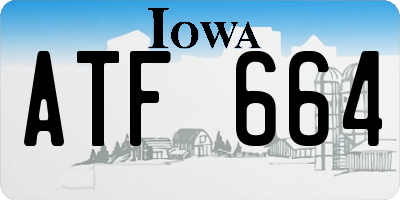 IA license plate ATF664