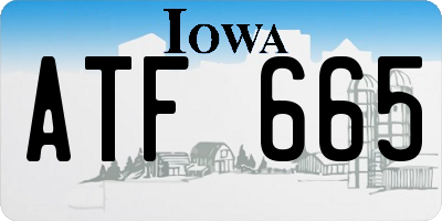 IA license plate ATF665