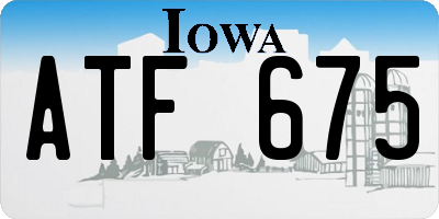 IA license plate ATF675