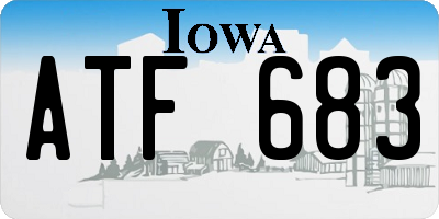 IA license plate ATF683