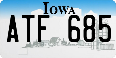 IA license plate ATF685