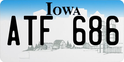 IA license plate ATF686
