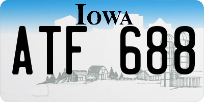 IA license plate ATF688