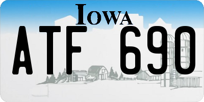 IA license plate ATF690