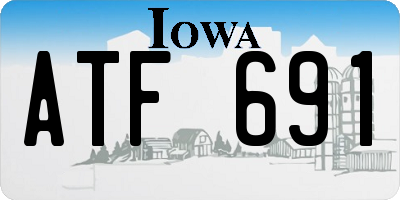 IA license plate ATF691