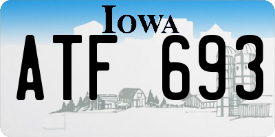 IA license plate ATF693