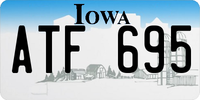 IA license plate ATF695