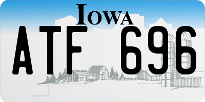 IA license plate ATF696