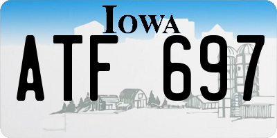 IA license plate ATF697