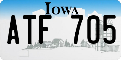 IA license plate ATF705