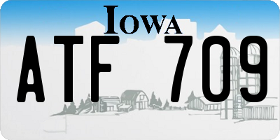 IA license plate ATF709