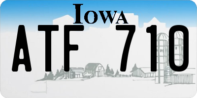 IA license plate ATF710
