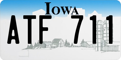 IA license plate ATF711