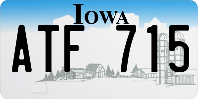 IA license plate ATF715