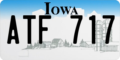 IA license plate ATF717