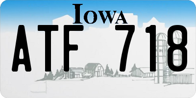 IA license plate ATF718