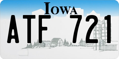 IA license plate ATF721