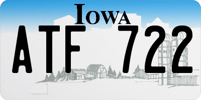 IA license plate ATF722