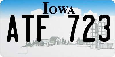 IA license plate ATF723