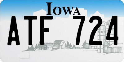 IA license plate ATF724
