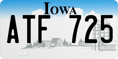 IA license plate ATF725