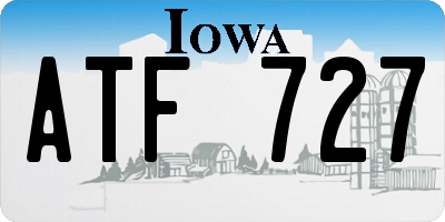 IA license plate ATF727