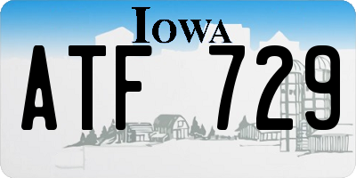 IA license plate ATF729