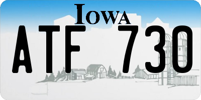 IA license plate ATF730