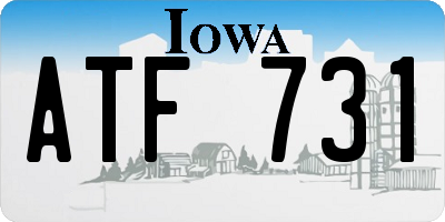 IA license plate ATF731