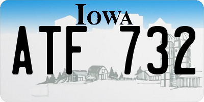 IA license plate ATF732