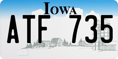IA license plate ATF735
