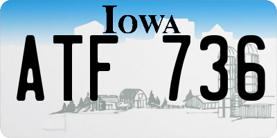 IA license plate ATF736