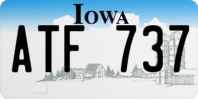 IA license plate ATF737