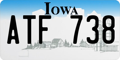 IA license plate ATF738