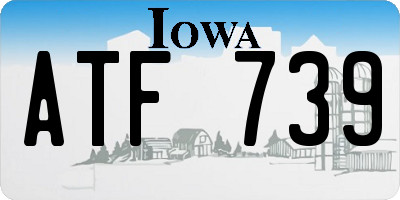 IA license plate ATF739