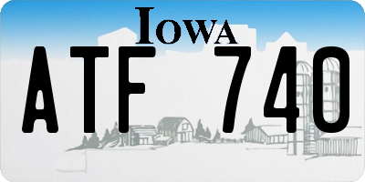 IA license plate ATF740
